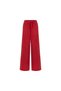 Comfortable Cut Red Sweatpants with Elastic Waistband