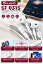 SF 0315 Lightning Wired Single Earphone with Microphone & Remote - White - 4