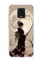 Redmi Note 9 Pro Compatible Geisha Full Moon Printed Transparent Phone Case
