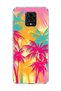 Redmi Note 9 Pro Compatible Pink Yellow Palm Printed Transparent Phone Case