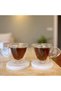 Cuore Heart Shaped Double Wall Glass Mug 180 ml – Heat Resistant Tea and Coffee Cup with Handle, Gift for Lovers - 2