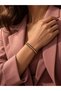 Brown String Gold Rose Silver Color Dorika Bulk Adjustable Women's Bracelet - 4