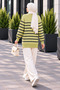 Bicycle collar striped knit tunic - 2