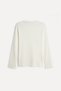 Men's Off-White Crew Neck Long Sleeve T-Shirt - 2