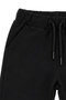 Girls' and Boys' Comfortable Black Sweatpants with Belt and Pockets - 4