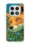 Redmi Note 15 4g Compatible Fox Green Grass Printed Transparent Phone Case