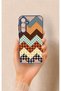 Samsung A35 Compatible Colorful Knitted Patterned Silicone Case