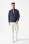 Men's Navy Blue Stand Collar Half Zipper Abbate Model Thessaloniki Sweatshirt