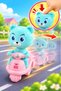 3-Piece Push and Go Toy Motor Set – 12 cm Colorful Motors with Panda, Tiger, and Teddy Bear Figures - 4