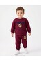 Boy's Winter 3-Yarn Thick Tracksuit Set with Fleece Inside and Teddy Bear Embroidery for Ages 2-3-4-5-6 - 2