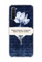 Redmi Note 8 Compatible Navy Blue Tulip Printed Transparent Phone Case