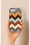 iPhone 16E Compatible Colorful Knitted Pattern Silicone Case