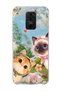 Redmi Note 9 Compatible Cats with Scarf Spring Printed Transparent Phone Case
