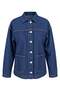 Women's classic collar oversize denim jacket - 6