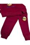 Boy's Winter 3-Yarn Thick Tracksuit Set with Fleece Inside and Teddy Bear Embroidery for Ages 2-3-4-5-6 - 8