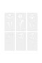 6pcs Reusable Single Flower Stencil Set Modern Floral Design PET Painting Templates for DIY on Wood - 7