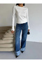 Women's White Cuff Buttoned Long Sleeve Soft Knitwear Blouse - 2