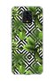 Redmi Note 9 Pro Compatible Tropical Leaf Geometric Printed Transparent Phone Case