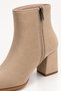 Westra Metal Toe Detailed Zippered Pointed Toe Thick Heeled Women's Boots - 6