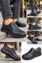 Genuine Leather Stitched Soft Leather Anatomical Men's Casual Shoes - 3