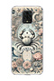 Redmi Note 9 Pro Compatible Transparent Phone Case with Crab Sign Printed