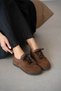 Perrin Genuine Leather Flat Sole Lace-Up Women's Shoes - Taba Suede - 3