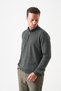Men's Khaki Melange Stand Collar Half Zipper Abbate Model Thessaloniki Sweatshirt - 3
