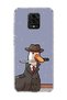 Redmi Note 9 Pro Compatible Transparent Phone Case with Detective Hat and Goose Print