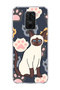Redmi Note 9 Compatible Siamese Cat Paw Printed Transparent Phone Case