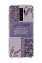 Redmi Note 8 Pro Compatible Purple Lavender Verse Printed Transparent Phone Case
