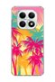 Redmi Note 15 4g Compatible Pink Yellow Palm Printed Transparent Phone Case