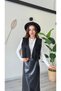 Women's Black Tasseled V-Neck Open Front Vest
