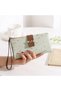 Green Elegant Floral Printed Soft Texture Women's Wallet