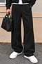 Men's Oversize Double Zipper Jacket and Baggy Pants Bottom Top Set - 2