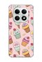 Redmi Note 15 4g Compatible Ice Cream Cake Pink Printed Transparent Phone Case
