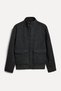 Men's Anthracite Textured Regular Fit Zippered Jacket
