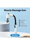 silvery Rechargeable Smart Massage Gun, Electric Handheld Deep Tissue Percussion Massager for Back &