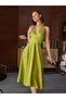 Rochie midi, verde - 4