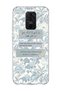 Redmi Note 9 Compatible Light Blue Flower Prayer Printed Transparent Phone Case