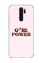 Redmi Note 8 Pro Compatible Transparent Phone Case with Pink Rose Text Printed