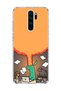 Redmi Note 8 Pro Compatible Green Dinosaur Funny Printed Transparent Phone Case