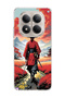 Redmi Note 15 Pro 4g / 5g Compatible Red Kimono Samurai Printed Transparent Phone Case