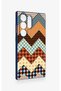 Samsung S24 Ultra Compatible Colorful Knitted Patterned Silicone Case - 3
