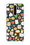Redmi Note 8 Pro Compatible Cat Fruit Navy Blue Printed Transparent Phone Case