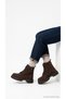 Women's Suede Look Lace-Up Zippered Thick Sole Boots Daily Winter Boots Gorsen - 3