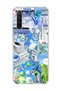 Redmi Note 8 Compatible Blue Nostalgia Technology Printed Transparent Phone Case