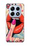 Redmi Note 14 Pro 4g Compatible Red Lip Print Transparent Phone Case