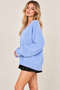 Women's V-Neck Oversize Knit Sweater – Soft Texture, Loose Fit, Standard Size - 2