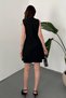 Black Sleeveless Short Dress - Black - 5