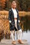 Italian Dark Khaki Hooded Camouflage Jacket with Pockets and Sequins on the Back, Oversize Woven Jacket 92 75 - 5